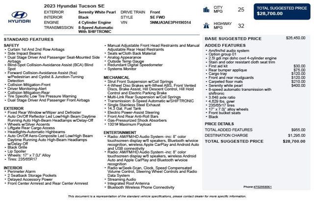 2023 Hyundai Tucson SE FWD - 22994244 - 2