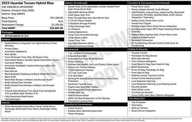 2023 Hyundai Tucson Hybrid Blue AWD - 22987871 - 5
