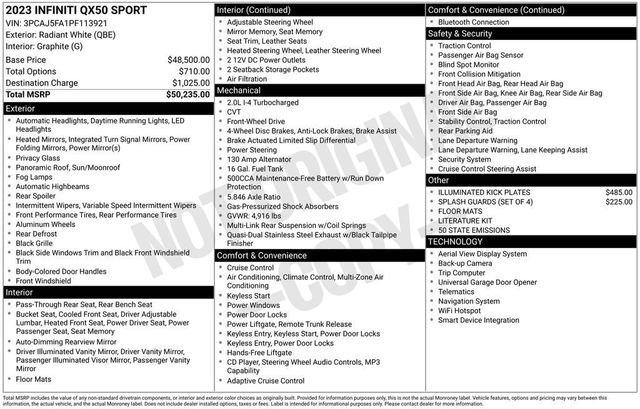 2023 INFINITI QX50 SPORT FWD - 23039799 - 5