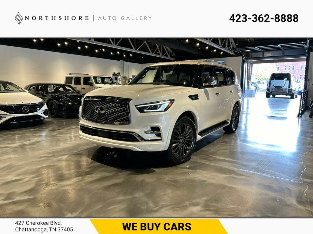 2023 INFINITI QX80 MSRP$91,055/Sensory/AWD/RearSeatEntertainment/AdapCruise/360Cam - 22668026 - 0