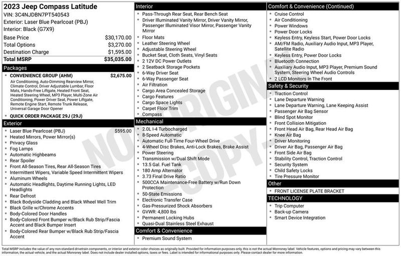 2023 Jeep Compass Latitude 4x4 - 22995050 - 5