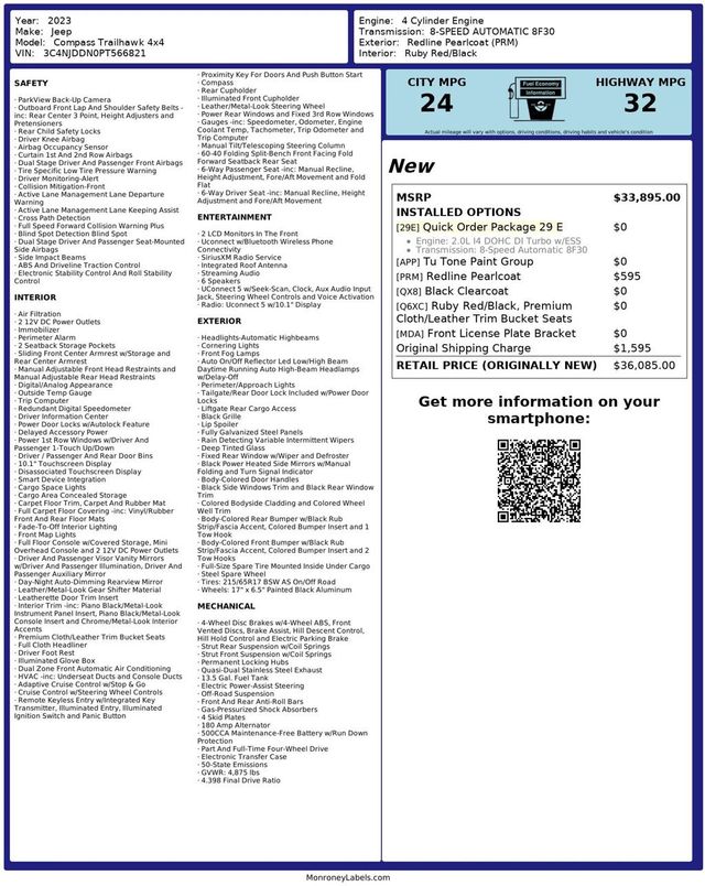 2023 Jeep Compass Trailhawk 4x4 - 22977584 - 31