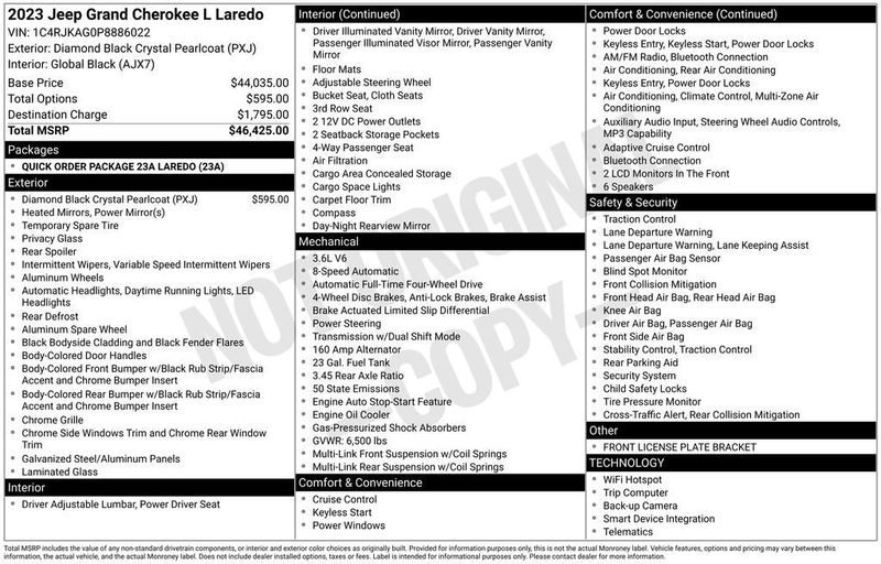 2023 Jeep Grand Cherokee L Laredo - 22967782 - 5