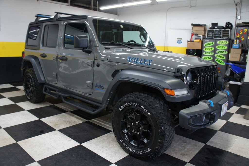 2023 Jeep Wrangler 4xe 1-Owner, 4XE, Willys, Running Boards, Roof Racks! - 23057021 - 1