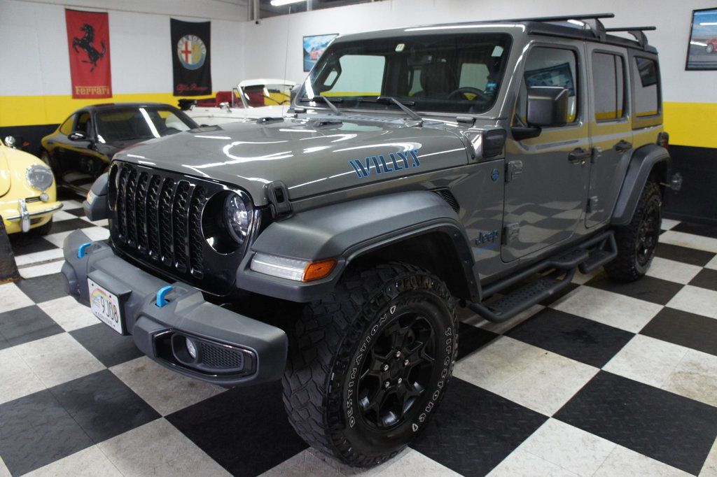 2023 Jeep Wrangler 4xe 1-Owner, 4XE, Willys, Running Boards, Roof Racks! - 23057021 - 2