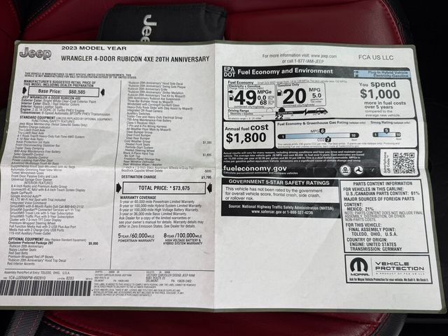 2023 Jeep Wrangler 4xe Rubicon 4XE 20th Anniversary - Photo 79