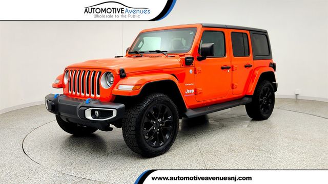 2023 Jeep Wrangler 4xe Sahara 4x4 w/ Cold Weather Group & Black 3-Piece Hard Top - 23039460 - 0