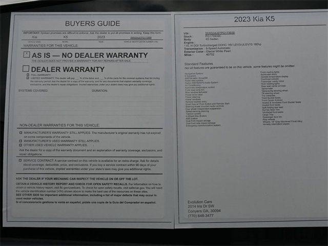 2023 Kia K5 EX Automatic FWD - 22903170 - 7