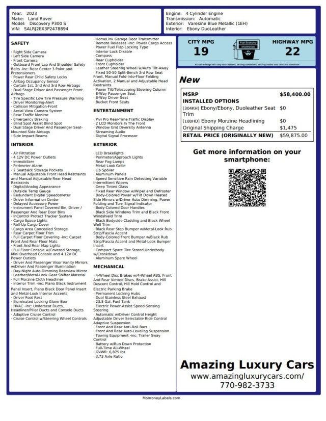 2023 Land Rover Discovery P300 S - 23080206 - 21