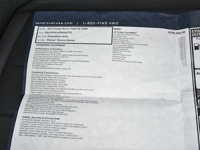 2023 Land Rover Range Rover SE - 23068978 - 60