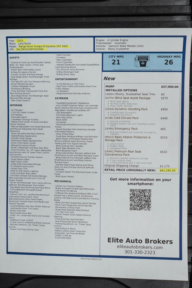 2023 Land Rover Range Rover Evoque R-Dynamic HST AWD - 22956507 - 48