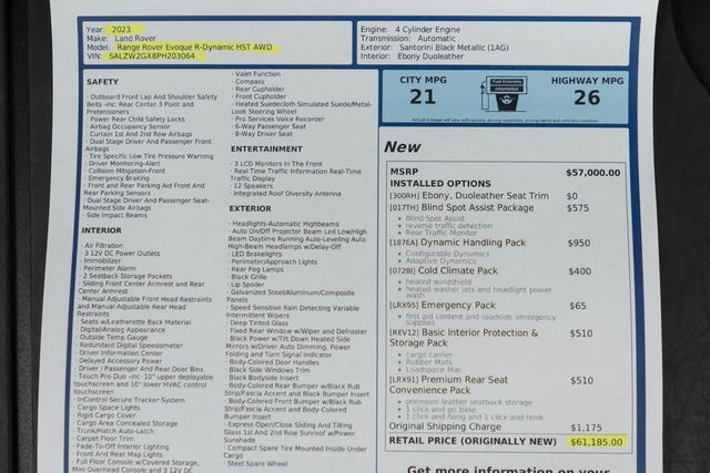 2023 Land Rover Range Rover Evoque R-Dynamic HST AWD - 22956507 - 49