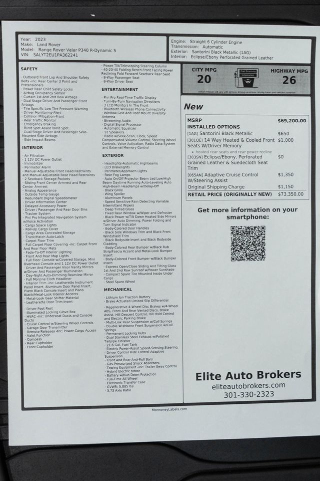 2023 Land Rover Range Rover Velar P340 R-Dynamic S - 23060066 - 52