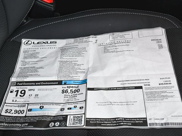 2023 Lexus LX 600 F SPORT - 23038947 - 75