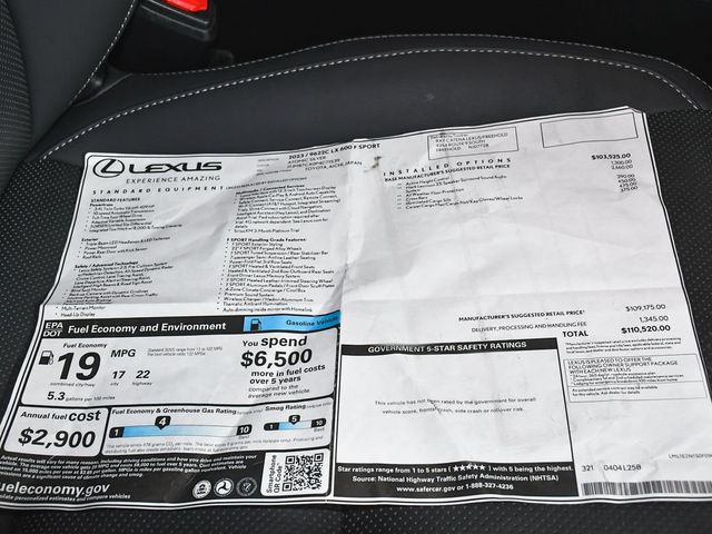 2023 Lexus LX 600 F SPORT - 23081857 - 75