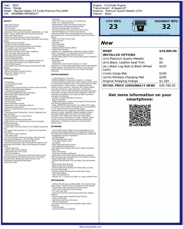 2023 Mazda Mazda3 Sedan 2.5 Turbo Premium Plus AWD - 22851958 - 30