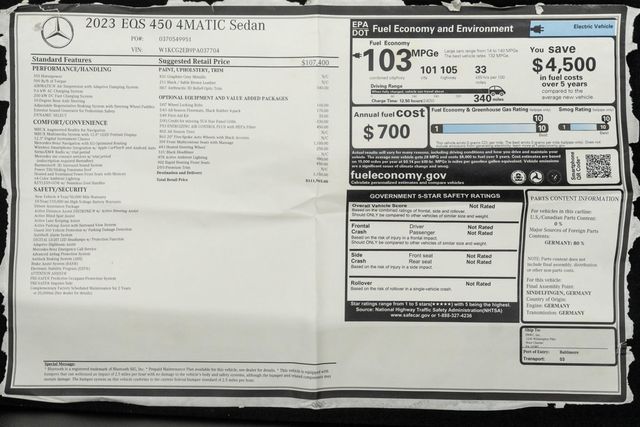 2023 Mercedes-Benz EQS EQS 450 4MATIC Sedan - 22998022 - 51