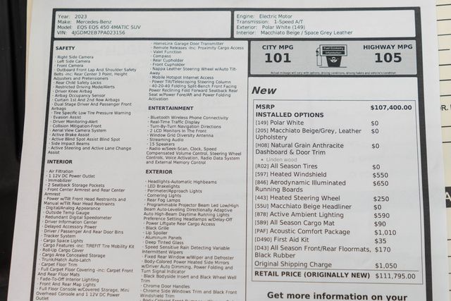 2023 Mercedes-Benz EQS EQS 450 4MATIC SUV - 23050064 - 51