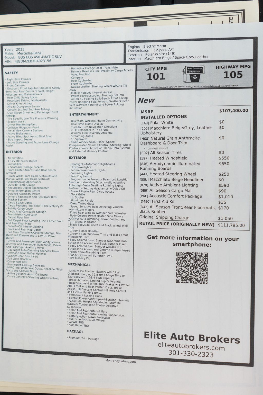Mercedes-Benz EQS 450+ photo 53