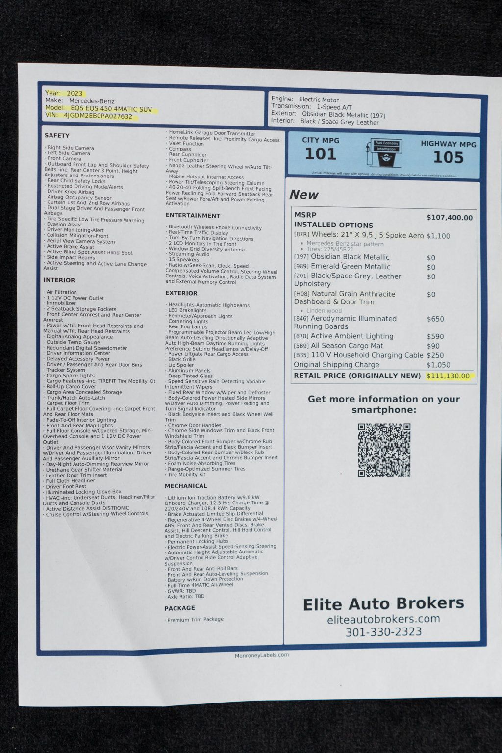 Mercedes-Benz EQS 450+ photo 52