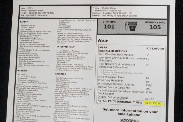 2023 Mercedes-Benz EQS EQS 580 4MATIC SUV - 23080154 - 56