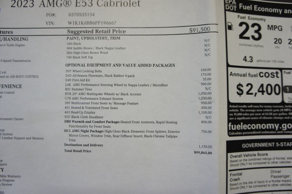 2023 Mercedes-Benz E-Class AMG E 53 4MATIC+ Cabriolet, Loaded! - 22973666 - 71