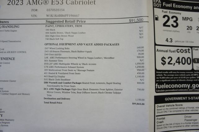 2023 Mercedes-Benz E-Class AMG E 53 4MATIC+ Cabriolet, Loaded! - 22973666 - 71