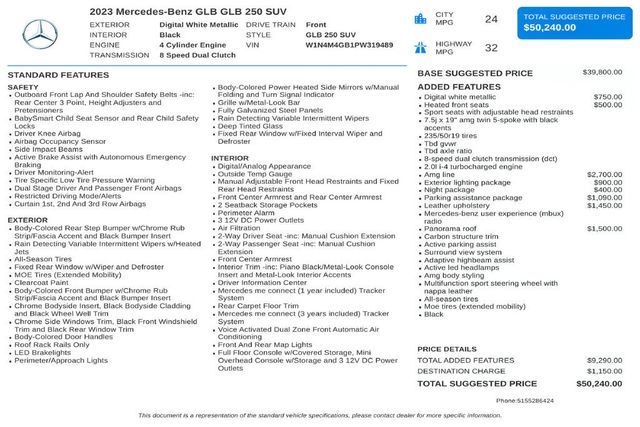 2023 Mercedes-Benz GLB GLB 250 SUV - 23085002 - 2