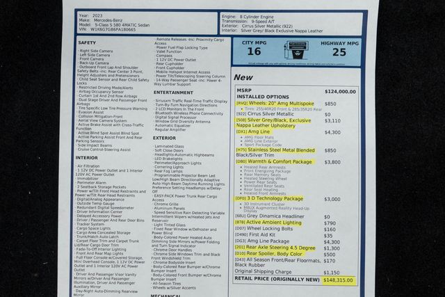 2023 Mercedes-Benz S-Class S 580 4MATIC Sedan - 23006853 - 62