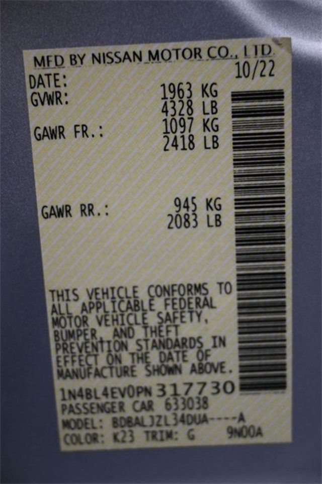 2023 Nissan Altima 2.5 SL Sedan - 22941772 - 7