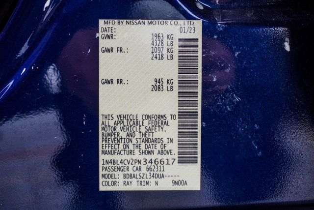 2023 Nissan Altima 2.5 SR Sedan - 22982436 - 44