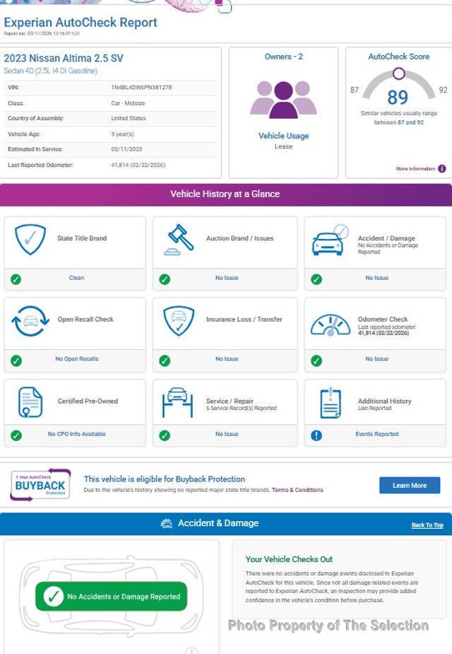 2023 Nissan Altima 2.5 SV AWD W/SV PREMIUM PACKAGE & APPLECARPLAY & MOONROOF - 22999379 - 22