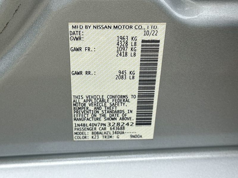 2023 Nissan Altima 2.5 SV Sedan - 22982508 - 21