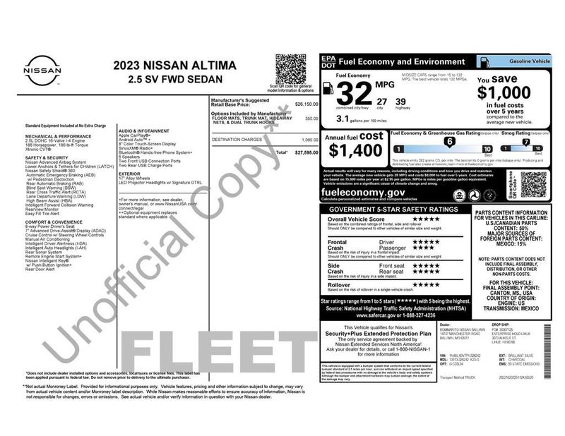2023 Nissan Altima 2.5 SV Sedan - 22982508 - 5
