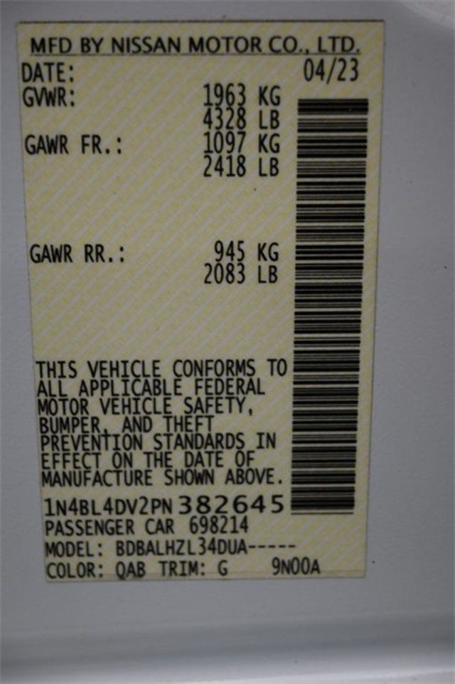 2023 Nissan Altima 2.5 SV Sedan - 22954837 - 6