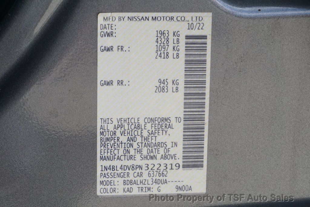 2023 Nissan Altima 2.5 SV Sedan - 23043601 - 28