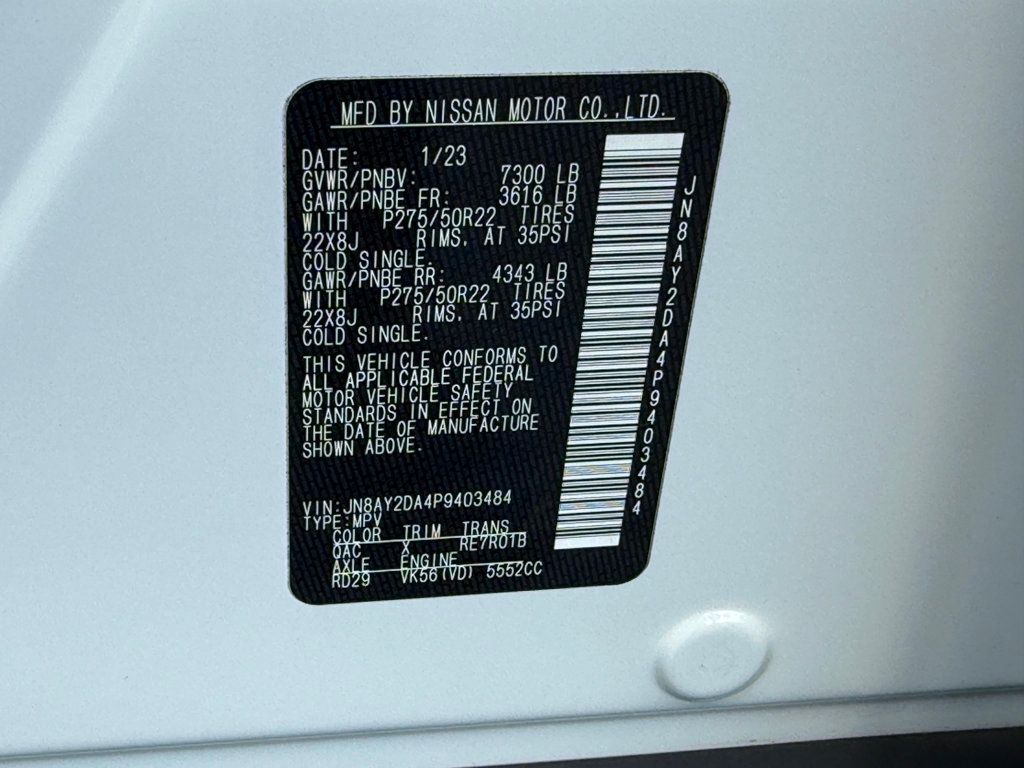 2023 Nissan Armada 4x2 Platinum - 22920929 - 46