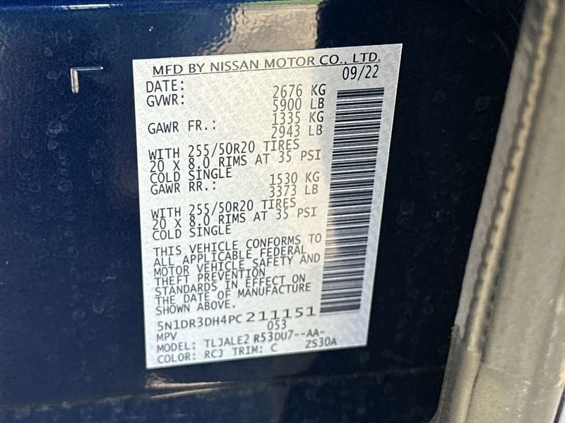 2023 Nissan Pathfinder Platinum 2WD - 22985966 - 22