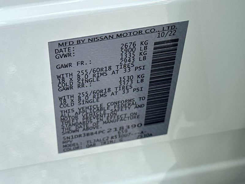 2023 Nissan Pathfinder SV 2WD - 22955974 - 22