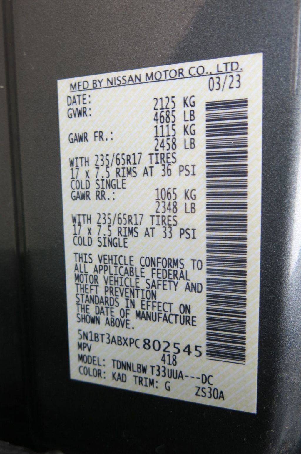 2023 Nissan Rogue AWD S - 22972648 - 35