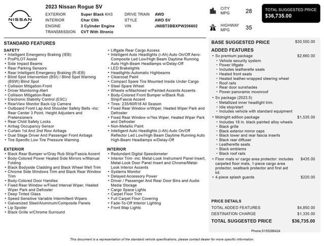 2023 Nissan Rogue AWD SV - 23070553 - 2
