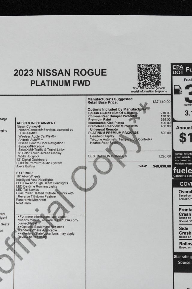 2023 Nissan Rogue FWD Platinum - 22979698 - 51