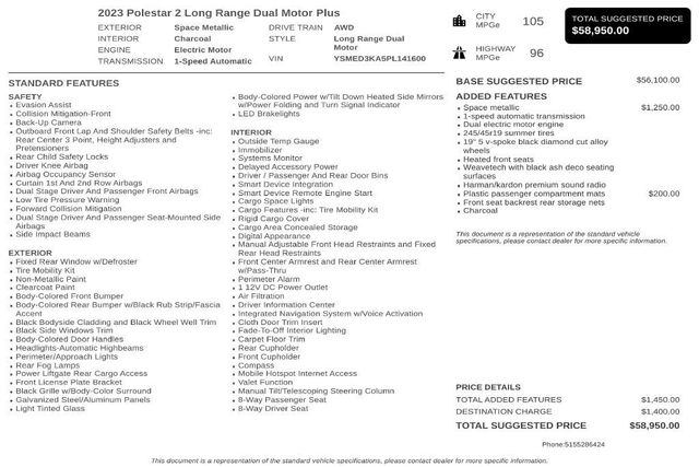 2023 Polestar 2 Long Range Dual Motor Plus - 23078657 - 2
