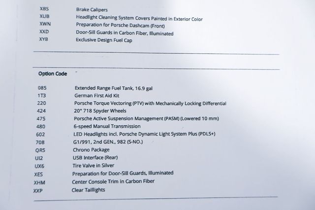 2023 Porsche 718 SPYDER Manual ARCTIC GREY...890 Miles...Rare 6sp Manual  - 22900830 - 18