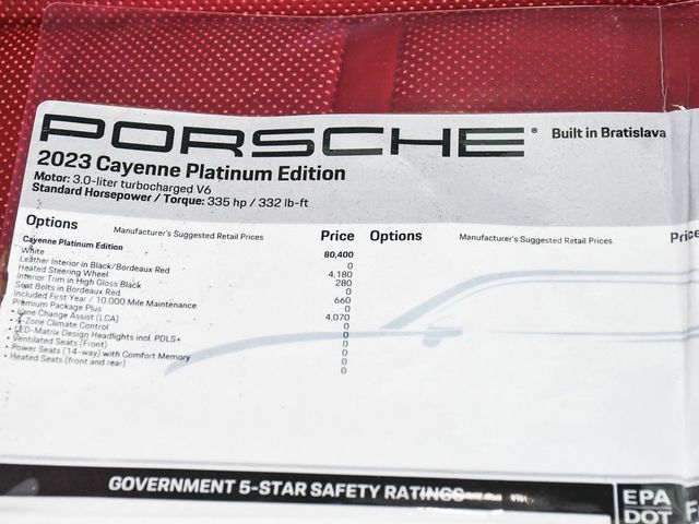2023 Porsche Cayenne Platinum Edition - 22941057 - 61