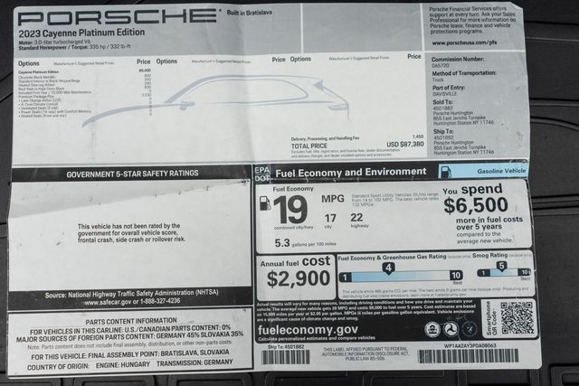2023 Porsche Cayenne Platinum Edition - 23051387 - 52