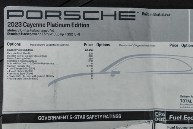2023 Porsche Cayenne Platinum Edition - 23051387 - 53