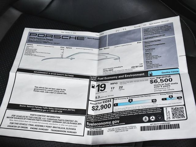 2023 Porsche Cayenne Coupe Base - 23072470 - 60