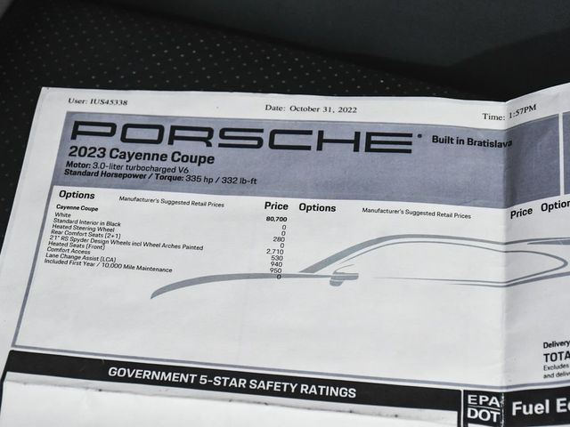 2023 Porsche Cayenne Coupe Base - 23072470 - 61