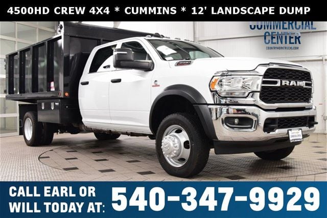 2023 Ram 4500 Chassis Cab 4500 CREW 4X4 * CUMMINS * 12' LANDSCAPE DUMP - 22916214 | Video 1